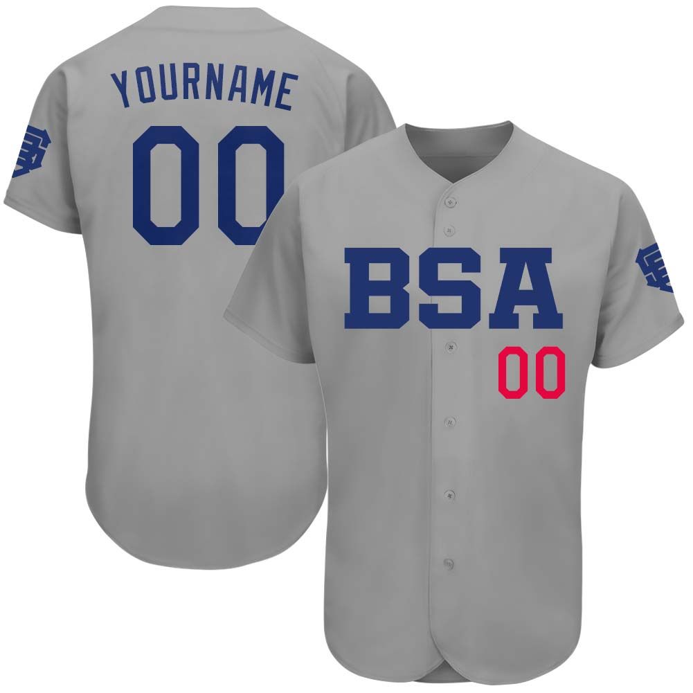 gray0011.jpg Gray Royal / Red Bsa Baseball Jersey - Image 1